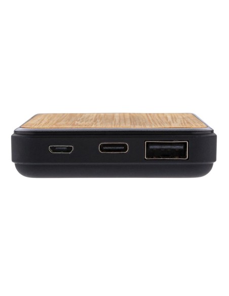 Powerbank Dortmund 5000mAh con carcasa de bambú y ABS reciclado PERSONALIZABLE