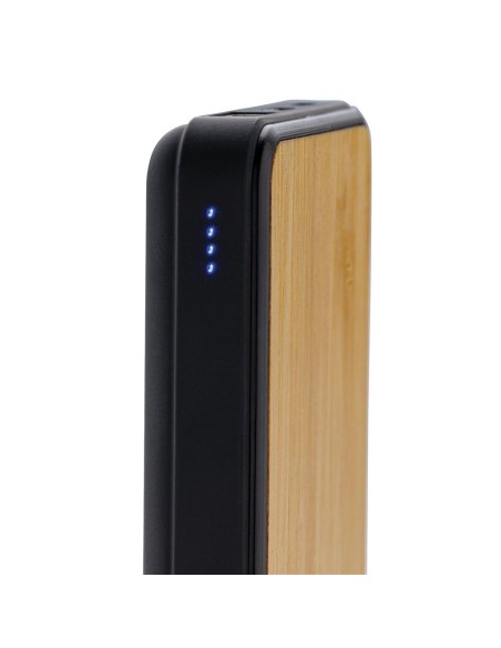 Powerbank Dortmund 5000mAh con carcasa de bambú y ABS reciclado PERSONALIZABLE