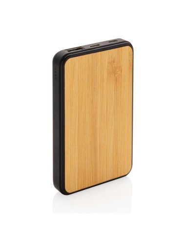 Powerbank Dortmund 5000mAh con carcasa de bambú y ABS reciclado PERSONALIZABLE