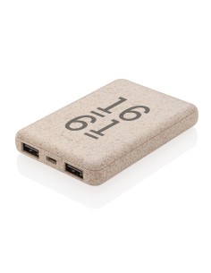 Powerbank Coventry 5000mAh de bolsillo con carcasa de caña de trigo PERSONALIZABLE 2