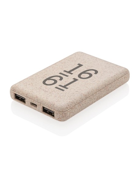 Powerbank Coventry 5000mAh de bolsillo con carcasa de caña de trigo PERSONALIZABLE