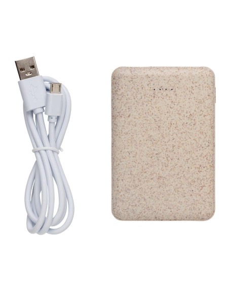 Powerbank Coventry 5000mAh de bolsillo con carcasa de caña de trigo PERSONALIZABLE