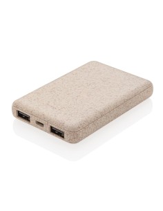 Powerbank Coventry 5000mAh de bolsillo con carcasa de caña de trigo PERSONALIZABLE
