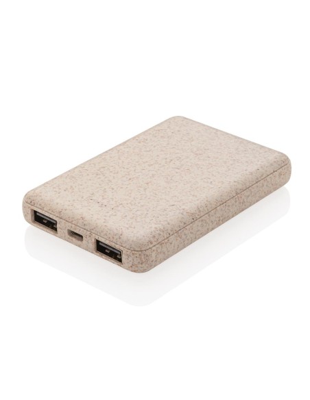 Powerbank Coventry 5000mAh de bolsillo con carcasa de caña de trigo PERSONALIZABLE