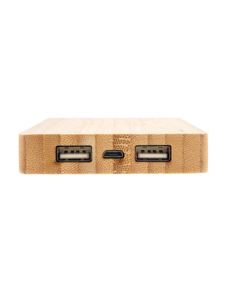 Powerbank inalámbrico Copenhagen 4000mAh 5W con carcasa de bambú PERSONALIZABLE