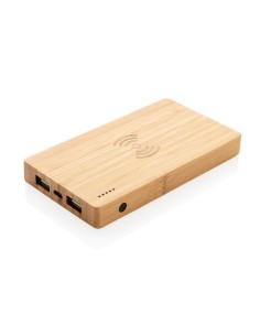 Powerbank inalámbrico Copenhagen 4000mAh 5W con carcasa de bambú PERSONALIZABLE