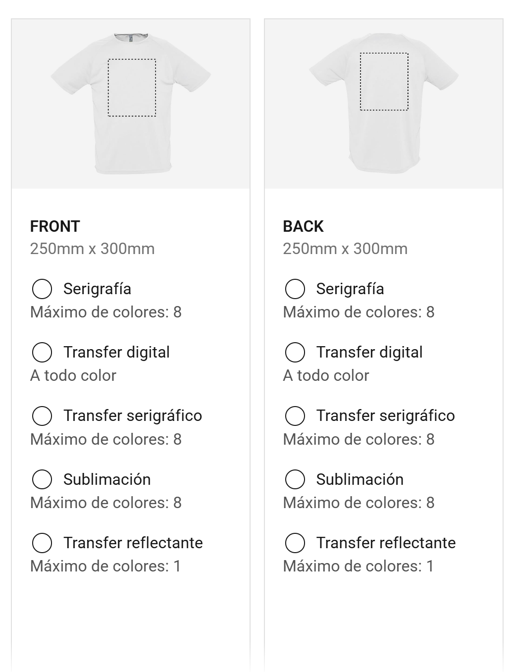 Opciones de impresión 1